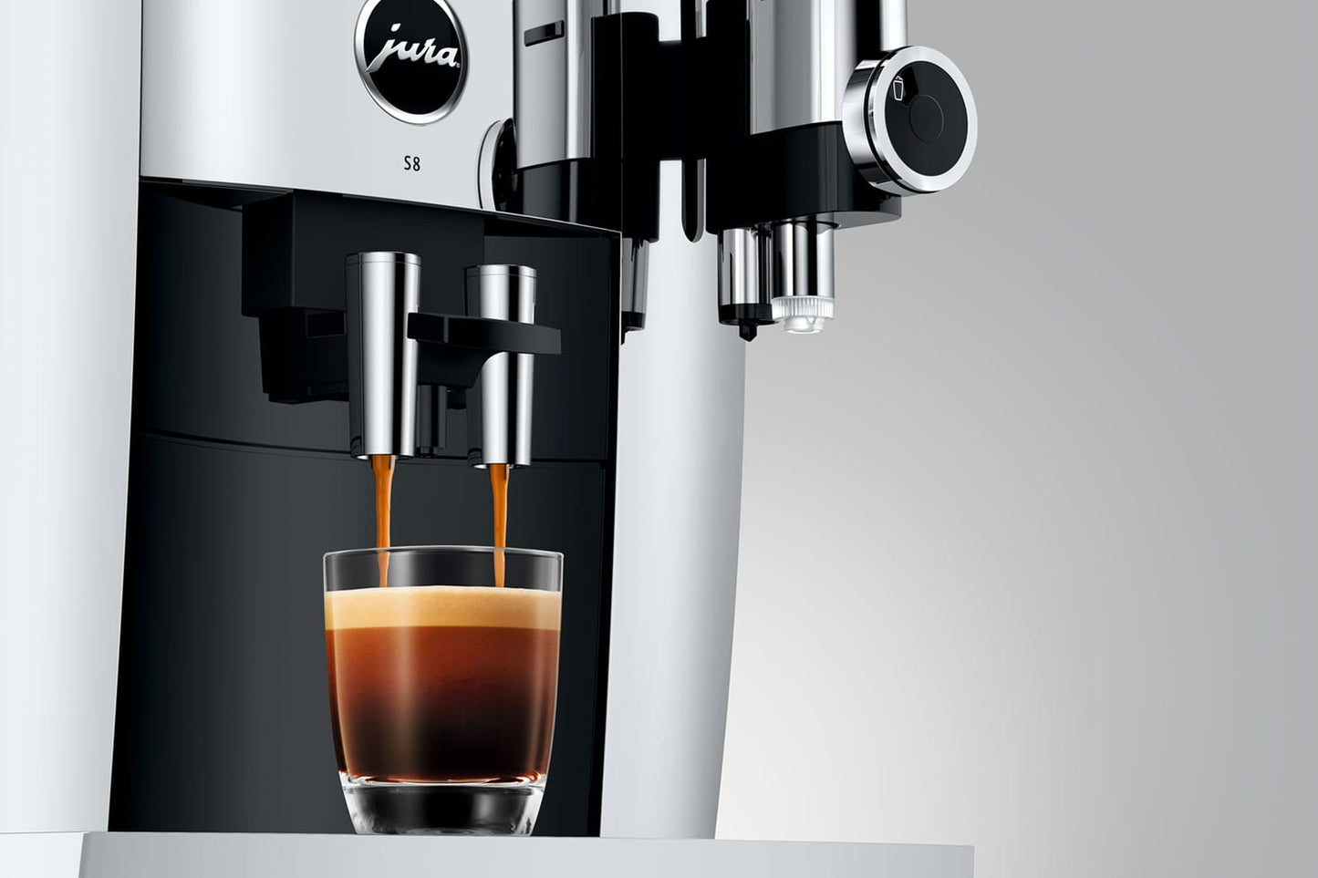 Jura S8 Chrome Generation 2 Bean to Cup Coffee Machine Jura Specialists Caffe Select